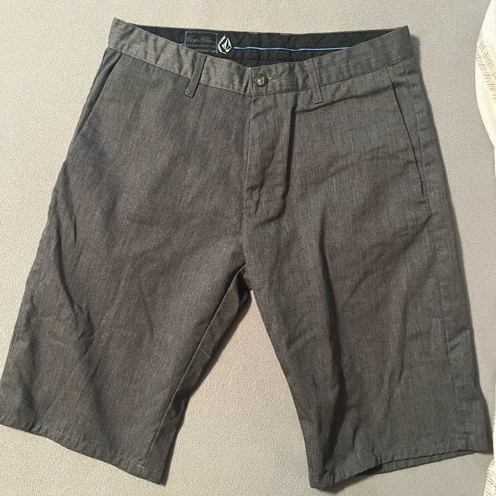 Volcom Men's Charcoal Flat Front Shorts